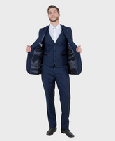 navy three piece tuxedo